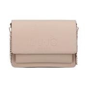 Stijlvolle Schoudertas met Logodetail Liu Jo , Beige , Dames