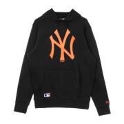 Seizoensgebonden Teamlogo Hoody in Zwart/Oranje New Era , Black , Here...