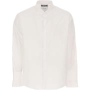 Witte Katoenen Maxi Label Shirt Moschino , White , Heren