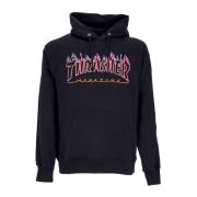 Flame Neon Hood Sweatshirt Zwart Thrasher , Black , Heren