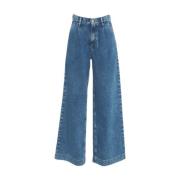 Blauwe Volume Jeans Elegante Zakken Cycle , Blue , Dames