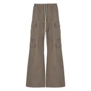 Cargo Broek Elastische Taille Zakken Rick Owens , Brown , Heren