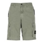 Groene Bermuda Shorts met Zakken Stone Island , Green , Heren