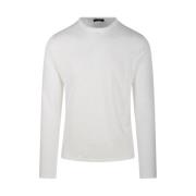 Bianco Ronde Hals Sweater Rb2002 Roberto Collina , White , Heren