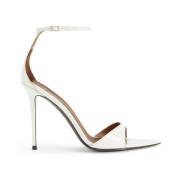 Witte open teen sandalen met stilettohak Giuseppe Zanotti , White , Da...