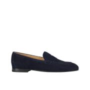 Damesuède loafer | blauw Doucal's , Blue , Dames