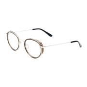 Bruine Optique Clip-On Bril Roestvrij Staal Vuarnet , Brown , Heren