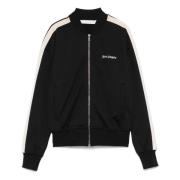 Zwarte Logo Track Bomber Jas Palm Angels , Black , Dames