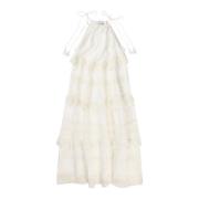 Elegante Jurk met Gehaakte Details Munthe , White , Dames