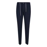 Blauwe Katoenmix Broek Eleventy , Blue , Heren