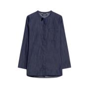 Geborduurde Katoenen Blouse Max Mara , Blue , Dames