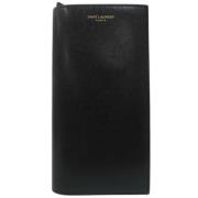 Pre-owned Leather wallets Saint Laurent Vintage , Black , Heren