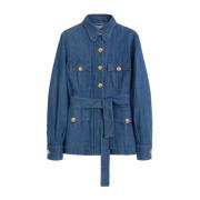 Blauwe Denimjas met Indigo Voorkant Valentino Garavani , Blue , Dames