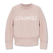 Sweatshirt met logo Dsquared2 , Pink , Dames