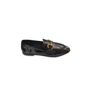 Zwarte platte loafers met gouden clip Jeffrey Campbell , Black , Dames