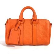 Pre-owned Leather louis-vuitton-bags Louis Vuitton Vintage , Orange , ...