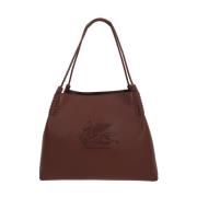 Bruine tote tas met geborduurde Pegasus Etro , Brown , Dames