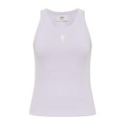 Top met logo Ami Paris , Purple , Dames