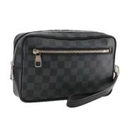 Pre-owned Canvas clutches Louis Vuitton Vintage , Black , Dames