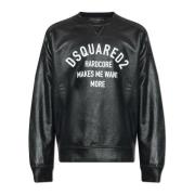 Sweatshirt met logo Dsquared2 , Black , Heren