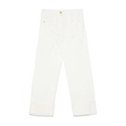 Witte Broek met Omgeslagen Zoom Max Mara , White , Dames