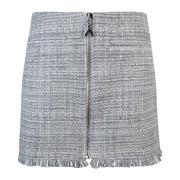 Grijze Tweed Mini Rok met Lurex Patrizia Pepe , Gray , Dames