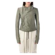 Celadon Low Neck Biker Buitenkleding Rick Owens , Green , Dames