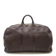 Pre-owned Leather travel-bags Louis Vuitton Vintage , Brown , Dames