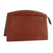 Pre-owned Leather pouches Louis Vuitton Vintage , Brown , Dames