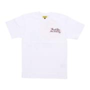 Witte Roos Print Heren T-Shirt Market , White , Heren