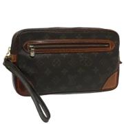 Pre-owned Canvas clutches Louis Vuitton Vintage , Brown , Dames