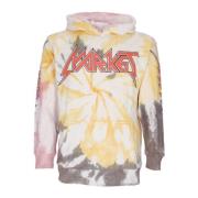 Tie-dye Smiley Hoodie Lange Mouwen Market , Multicolor , Heren