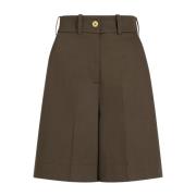 Groene Gabardine Bermuda Shorts Patou , Green , Dames