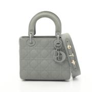 Pre-owned Leather dior-bags Dior Vintage , Gray , Dames