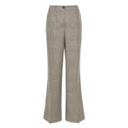 Beige Flared Wollen Broek P.a.r.o.s.h. , Beige , Dames