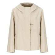 Beige Waterdichte Parka met Capuchon Fay , Beige , Dames