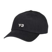 Katoenen Logo Cap met Metalen Clip Y-3 , Black , Heren