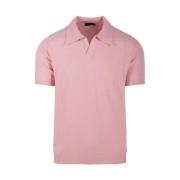 Polo Sweater met korte mouwen Roberto Collina , Pink , Heren