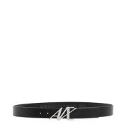 Eenvoudige Gesp Riem, Omkeerbaar Logo Ontwerp Armani Exchange , Black ...