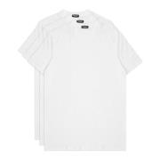 Effen Logo T-shirt Pak Dsquared2 , White , Heren