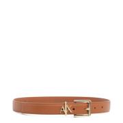 Effen Gesp Riem met Logodetail Armani Exchange , Brown , Dames