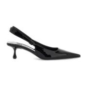 Patentleren Slingback met Kitten Heel Jimmy Choo , Black , Dames