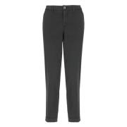 Zwarte katoenmix broek met zakken Fay , Black , Dames