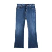 Hemelsblauwe Jeans Klassieke Vijf Zakken Fay , Blue , Dames