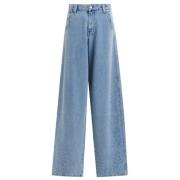 Hoge taille wijde pijp jeans met strass Essentiel Antwerp , Blue , Dam...