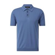 Katoenen Poloshirt Klassieke Stijl Roberto Collina , Blue , Heren