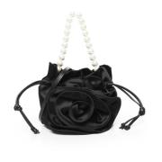 Satin Pearl Accessoires Zwarte Tas Magda Butrym , Black , Dames