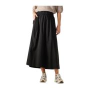 Zwarte Maxi Rok Elegante Charme Notre-v , Black , Dames