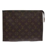 Pre-owned Canvas clutches Louis Vuitton Vintage , Brown , Dames