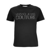 Zwart T-shirt en Polo Combo Versace Jeans Couture , Black , Dames